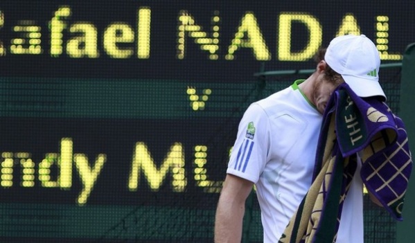 Andy Murray je drugič zapored na domačem grand slamu izpadel v polfinalu proti Nadalu