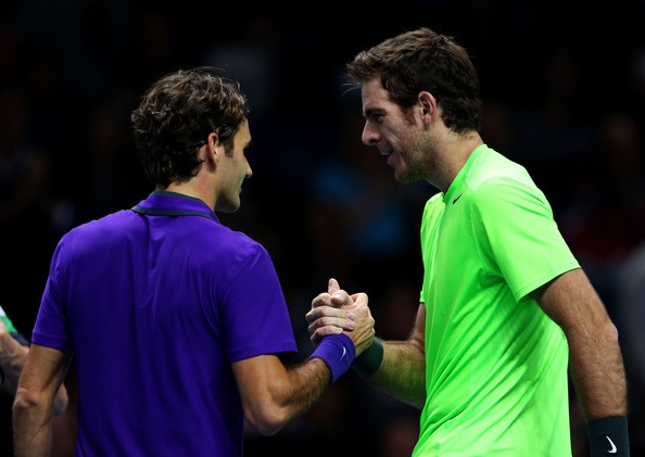 Juan Martin del Potro je letos osemkrat igral s Federerjem. Po šestih zaporednih porazih ga je premagal v finalu Basla in danes v Londonu