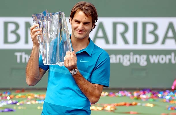 Roger Federer v kalifornijski puščavi brani 1000 točk