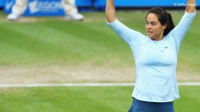 Jamie Hampton se je  iz kvalifikacij prebila  v  prvi karierni finale WTA turnirjev