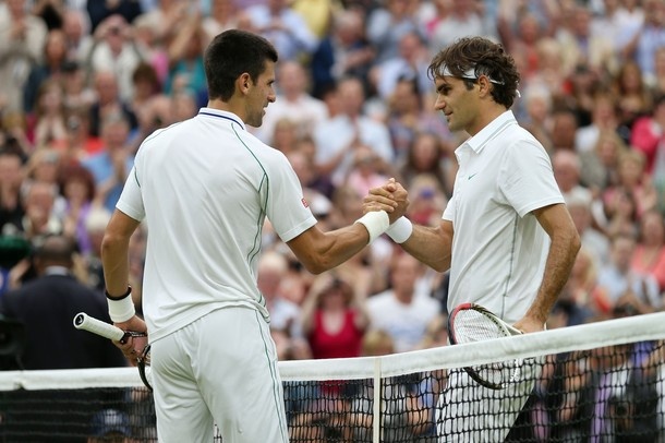 Roger Federer je v finalih grand slamov izgubljal v glavnem le z Nadalom. Edini, ki ga je premagal v finalu grand slama, je Juan Martin del Potro (2009), ostalih 14 je dobil