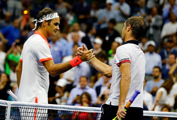 Roger Federer je brez težav v četrtfinalu OP ZDA opravil z Richardom Gasquetom