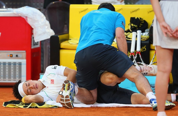 Keji Nišikori je nadigral Nadala v finalu Madrida, nato pa ga je pred koncem izdala poškodba