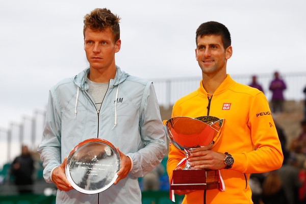 Finalista letošnjega ATP1000 turnirja v Monte Carlu Tomaš Berdych in Novak Djokovič