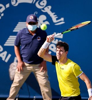 Bedene po tesnem obračunu izgubil dvoboj s Fogninijem v Hamburgu