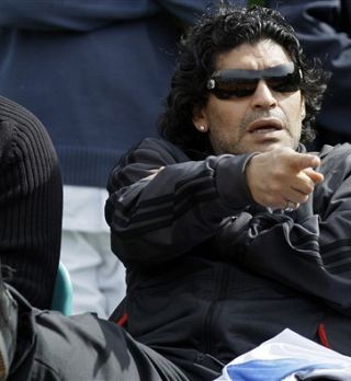 Maradona spet na argentinskih teniških tribunah