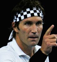 Pat Cash šokiral Pata Rafterja na AEGON masters turnirju v Londonu!
