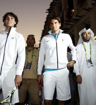 FOTO: Federer in Nadal kot v arabski pravljici!
