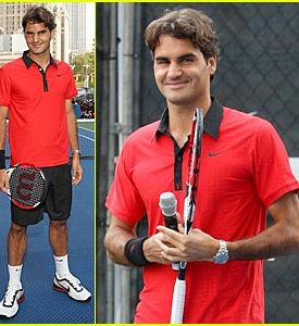 VIDEO! Roger Federer je igral tenis z Justinom Gimelstobom in odgovarjal na vprašanja!