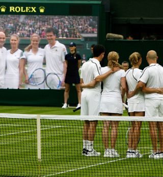 FOTO: V Wimbledonu se je včeraj zbrala teniška smetana