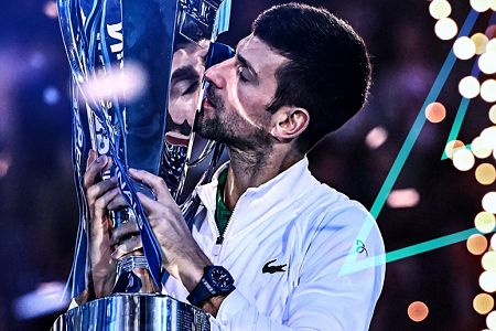 Podiralec rekordov Novak Đokovič slavil na zaključnem turnirju v Torinu