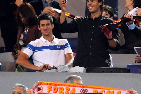 Đoković in Nadal sta gledala poraz Rome v italijanskem prvenstvu Serie A