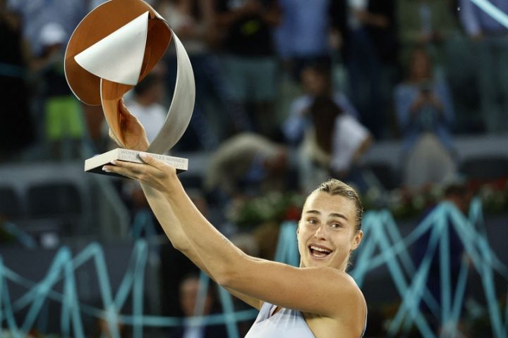 Sabalenka do drugega naslova na mastersu v Madridu v treh letih